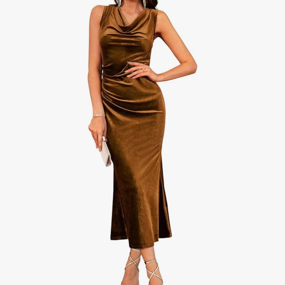 Grace Karin Bronze Sleeveless Dress